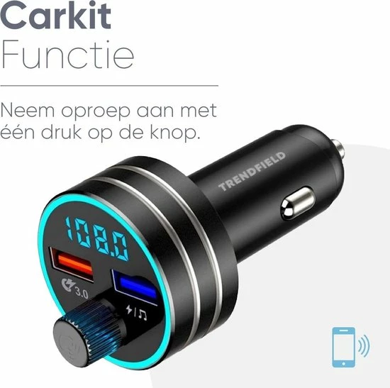 Trendfield FM Transmitter Bluetooth 5.0 - Carkit USB 3.0 Fast Charge - Auto Accessoires - Beluister Draadloos Muziek Via Spotify Of Youtube 8 Trendfield FM Transmitter Bluetooth 5.0 - Carkit USB 3.0 Fast Charge - Auto Accessoires - Beluister Draadloos Muziek Via Spotify Of Youtube - Afbeelding 6