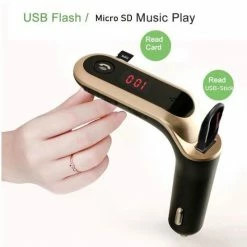 DrPhone FM7 - Bluetooth FM Transmitter ? USB Poort - Carkit Autolader ? Microfoon ? Handsfree Bellen ? Sigarettenplug - Rose Goud -AZDome store 550x547 4