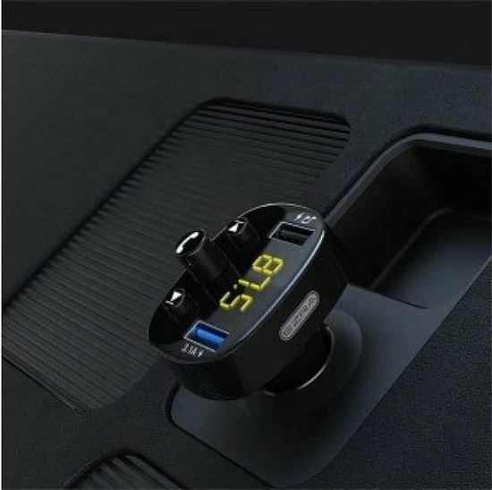 Ezra FM Transmitter Bluetooth - Autolader - Draadloze Carkit - - 2x Fastcharger USB Poort - USB-C Poort - Handsfree Bellen - Voor Alle Telefoons - FM Transmitter Auto - Bluetooth 5.0 5 Ezra FM Transmitter Bluetooth - Autolader - Draadloze Carkit - - 2x Fastcharger USB Poort - USB-C Poort - Handsfree Bellen - Voor Alle Telefoons - FM Transmitter Auto - Bluetooth 5.0 - Afbeelding 3