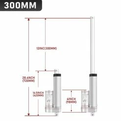 Alizendeh Lineaire Actuator 12V 1500N 300mm -AZDome store 550x550 15