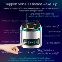 DrPhone BC15 - Handsfree Gesprekken + Autolader ? Bluetooth - RGB LED ? Audio Fm Transmitter ? Voltage Detectie - Bellen / Opladen - Smartphone -AZDome store 550x550 185