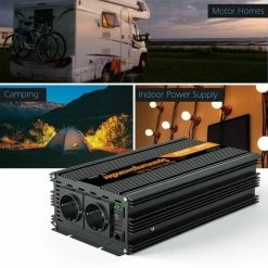 Edecoa 12V-230V Zuivere Sinus Omvormer - 2500W/5000W + Controller | 2x USB Poorten -AZDome store 550x550 254