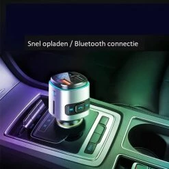 HMerch™ Multicolor Light FM Transmitter Bluetooth Draadloze Carkit Met 2 Snellader USB Poorten - Voor Muziek Afspelen In Auto – Handsfree Bellen – Met Stembediening – Auto Oplader – Voor Samsung / IPhone / Sony / Huawei – Grijs -AZDome store 550x550 29