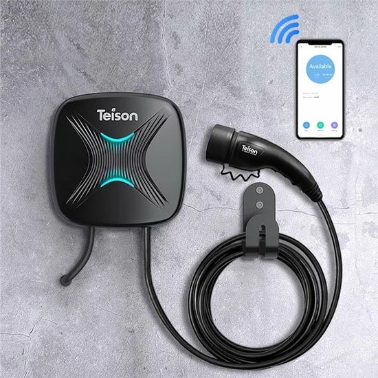 Teison Smartcharger Compact | Laadpaal Wallbox EV Charger 11 kW | fase 3 - 16A | type 2 Stekker | APP IOS Android Merkloos Teison Smartcharger Compact | Laadpaal Wallbox EV Charger 11 KW | Fase 3 - 16A | Type 2 Stekker | APP IOS Android -AZDome store 550x550 293