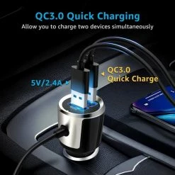 Merkloos Bluetooth FM-zender Voor Auto, Bluetooth 5.0 Draadloze Auto-audioadapter Met QC3.0 & 5V/2.4A Dual Charging Port, Eenvoudig Te Bevestigen Aan Luchtventilator, Handsfree Car Kit, Muziekspeler (met Afstandsbediening) -AZDome store 550x550 320