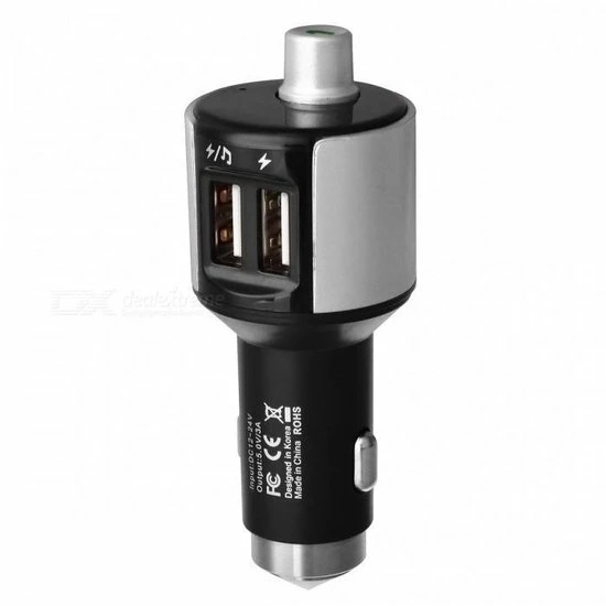 Draadloze bluetooth Carkit FM transmitter - Hands-free bellen - Draadloos muziek spelen - 2 USB poorten Merkloos Draadloze Bluetooth Carkit FM Transmitter - Hands-free Bellen - Draadloos Muziek Spelen - 2 USB Poorten -AZDome store 550x550 330