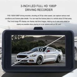 DrPhone DC11 Auto Dashcam Voor En Achter ? Full HD 1080P - Nachtzicht ? Bewegingsdetectie - 170 ? GROOTHOEK LENS - Zwart -AZDome store 550x550 38