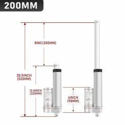 Alizendeh Lineaire Actuator 12V 1500N 200mm 11 Alizendeh Lineaire Actuator 12V 1500N 200mm -AZDome store 550x550 48