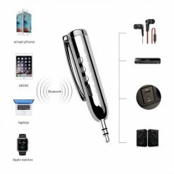 Merkloos Saizi Bluetooth 4.2v Receiver PEN - Cilindervorm NIEUW! Audio Music Streaming Adapter Receiver Handsfree Carkit- MP3 Player 3.5mm AUX -Stereo Audio Output