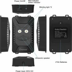 Johlor Marterverjager Auto, Caravan, Huis, Magazijn, Kantoor, Binnen En Buiten - Op Batterijen, Adapter En 12V Accu. -AZDome store 550x551 4