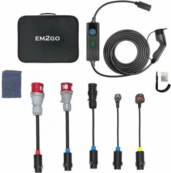 EM2GO EM016ACCAD AC Draagbare Laadstation - Type2 - 230/400V - 16A - IP66 - 6m - Zwart 4 EM2GO EM016ACCAD AC Draagbare Laadstation - Type2 - 230/400V - 16A - IP66 - 6m - Zwart - Afbeelding 2
