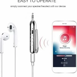 Merkloos Saizi Bluetooth 4.2v Receiver PEN - Cilindervorm NIEUW! Audio Music Streaming Adapter Receiver Handsfree Carkit- MP3 Player 3.5mm AUX -Stereo Audio Output -AZDome store 550x565 2