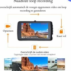 Thuys Dashcam - Dashcam Voor Auto - 1080P Full HD - G-sensor- 4.0 Inch LCD Screen - Inclusief 32GB Mini SD -AZDome store 550x579