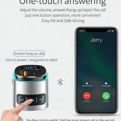 DrPhone BC15 - Handsfree Gesprekken + Autolader ? Bluetooth - RGB LED ? Audio Fm Transmitter ? Voltage Detectie - Bellen / Opladen - Smartphone -AZDome store 550x580 3