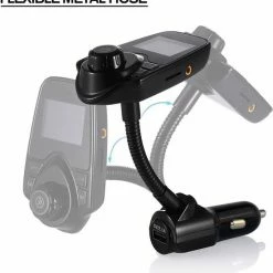 T10 FM Transmitter Bluetooth Draadloze Carkit 1 USB Poort/ MP3 Speler Mobiel / Handsfree Bellen In De Auto / AUX Input / Carkit Adapter -AZDome store 550x583