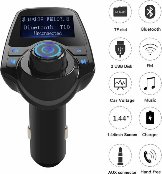 Bluetooth FM Transmitter voor in de auto - ZT ? Handsfree bellen carkit met AUX / SD kaart / USB - Ingangen - Bluetooth Handsfree Carkits / adapter / auto bluetooth / LCD Display - T11 FM Transmitter ZT Accessoires Bluetooth FM Transmitter Voor In De Auto - ZT ? Handsfree Bellen Carkit Met AUX / SD Kaart / USB - Ingangen - Bluetooth Handsfree Carkits / Adapter / Auto Bluetooth / LCD Display - T11 FM Transmitter -AZDome store 550x591 4