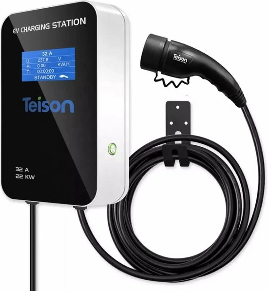 Merkloos Teison Green Pro - Wallbox Laadpaal Laadstation - 22KW 32A 3 Fase Type 2 3 Merkloos Teison Green Pro - Wallbox Laadpaal Laadstation - 22KW 32A 3 Fase Type 2