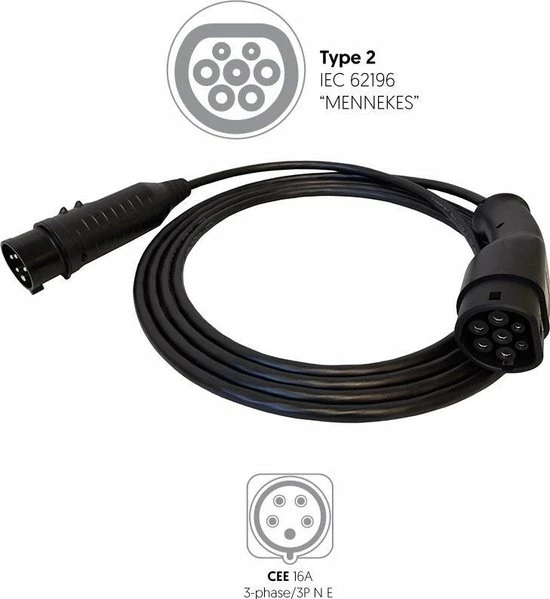 Metron Type 2 Portable Laadpunt voor Rode CEE - 16A 3 fase 3 fase 16A met 16A CEE rood muurstekker - 7 meter zwart Metron Type 2 Portable Laadpunt Voor Rode CEE - 16A 3 Fase 3 Fase 16A Met 16A CEE Rood Muurstekker - 7 Meter Zwart -AZDome store 550x599 1