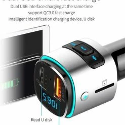 DrPhone BC15 - Handsfree Gesprekken + Autolader ? Bluetooth - RGB LED ? Audio Fm Transmitter ? Voltage Detectie - Bellen / Opladen - Smartphone -AZDome store 550x609 1