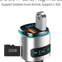 DrPhone BC15 - Handsfree Gesprekken + Autolader ? Bluetooth - RGB LED ? Audio Fm Transmitter ? Voltage Detectie - Bellen / Opladen - Smartphone -AZDome store 550x612 1