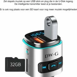 DW-G Bluetooth FM Transmitter - Auto Lader - Carkit - Handsfree - MP3 - USB - SD Kaart - Snel Lader - Bluetooth Audio Receiver 15 DW-G Bluetooth FM Transmitter - Auto Lader - Carkit - Handsfree - MP3 - USB - SD Kaart - Snel Lader - Bluetooth Audio Receiver -AZDome store 550x616