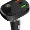 LDNIO C704Q Bluetooth 5,0 FM Transmitter USB-C 36W QC4.0 + PD3.0 Met Lightning Kabel En TF Card Slot