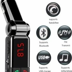 TrendX Bluetooth FM Zender - Handsfree - Draadloze Mp3 Speler - Carkit - Bluetooth FM Transmitter - Dubbele USB Oplader Voor Universele Telefoons