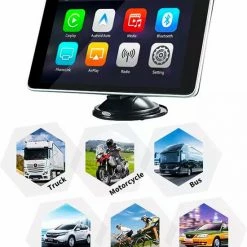 Ossora Navigatiesysteem 7.5 Inch - Apple Carplay (wireless) - Android Auto - Draadloos - Bluetooth - TomTom GO -AZDome store 550x662