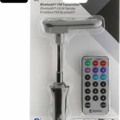 Konig 2x K?nig CSBTFMTRANS100 Auto Audio Transmitter Bluetooth + Microfoon Zwart -AZDome store 550x670 2