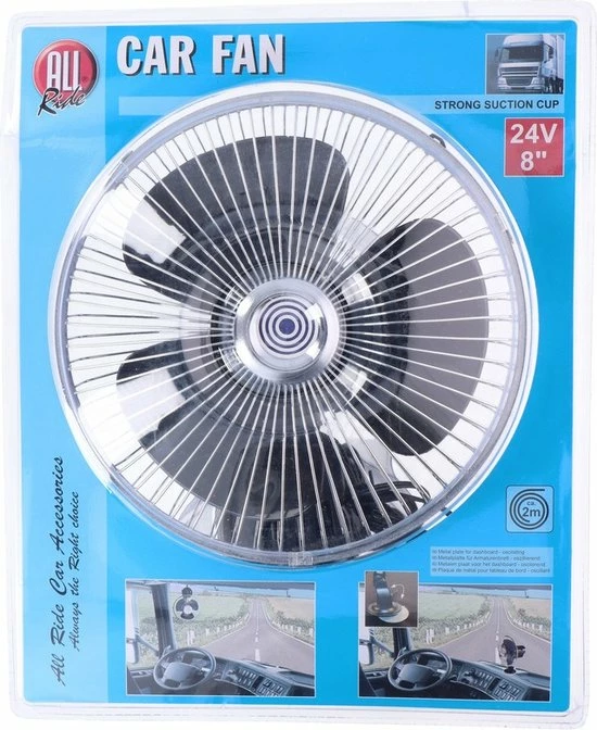 Alrides Vrachtwagen Ventilator Met Sterke Zuignap 24V - Truckventilator 20 Cm 3 Alrides Vrachtwagen Ventilator Met Sterke Zuignap 24V - Truckventilator 20 Cm