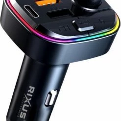 RIXUS Bluetooth Car FM Player RXBT13 Met RGB Ambient Lighting