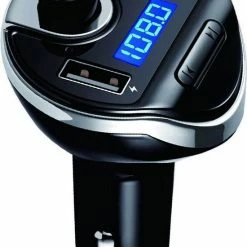 BT Carkit Bluetooth Carkit FM Transmitter Om Handsfree Te Bellen En Draadloos Muziek Te Streamen, Met Volumeknop En Oplaadfunctie Voor 2 Telefoons Tegelijkertijd | Display | Handsfree Bellen | USB Oplader | MP3 Speler Aux | TF-Kaart | Lovnix Carkit T20 -AZDome store 550x776 2