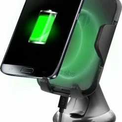 SBS Mobile Dashboard Autohouder 6 Inch / Qi Lader 5W - Zwart