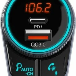 Einpart Bluetooth FM-Zender - Carkit - Autolader USB A / USB C - Snellader - Handsfree Bellen -AZDome store 550x784