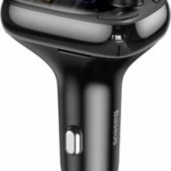 Baseus Voor Auto Bluetooth 5.0 FM Transmitter - Micro SD - Carkit Auto + Oplader (USB-C & Quick Charge 3.0) - Handsfree Bellen & Audio Afspelen - Aux - LED Licht CCTM-B01 -AZDome store 550x786