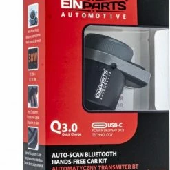 Einpart Bluetooth FM-Zender - Carkit - Autolader USB A / USB C - Snellader - Handsfree Bellen -AZDome store 550x795 1