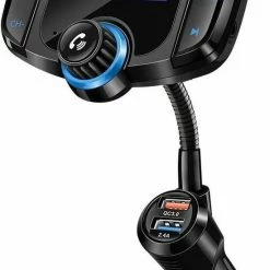Merkloos BT70 Smart Bluetooth 4.2 FM-zender QC3.0 Snel Opladen MP3-muziekspeler Car Kit Met 1,7 Inch Scherm, Ondersteuning Voor Handsfree Bellen -AZDome store 550x835