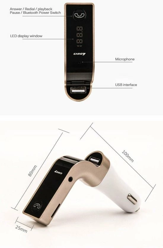 DrPhone FM9 - Bluetooth FM Transmitter - USB Poort ? Bluetooth Carkit ? Handsfree ? Roze 15 DrPhone FM9 - Bluetooth FM Transmitter - USB Poort ? Bluetooth Carkit ? Handsfree ? Roze - Afbeelding 13
